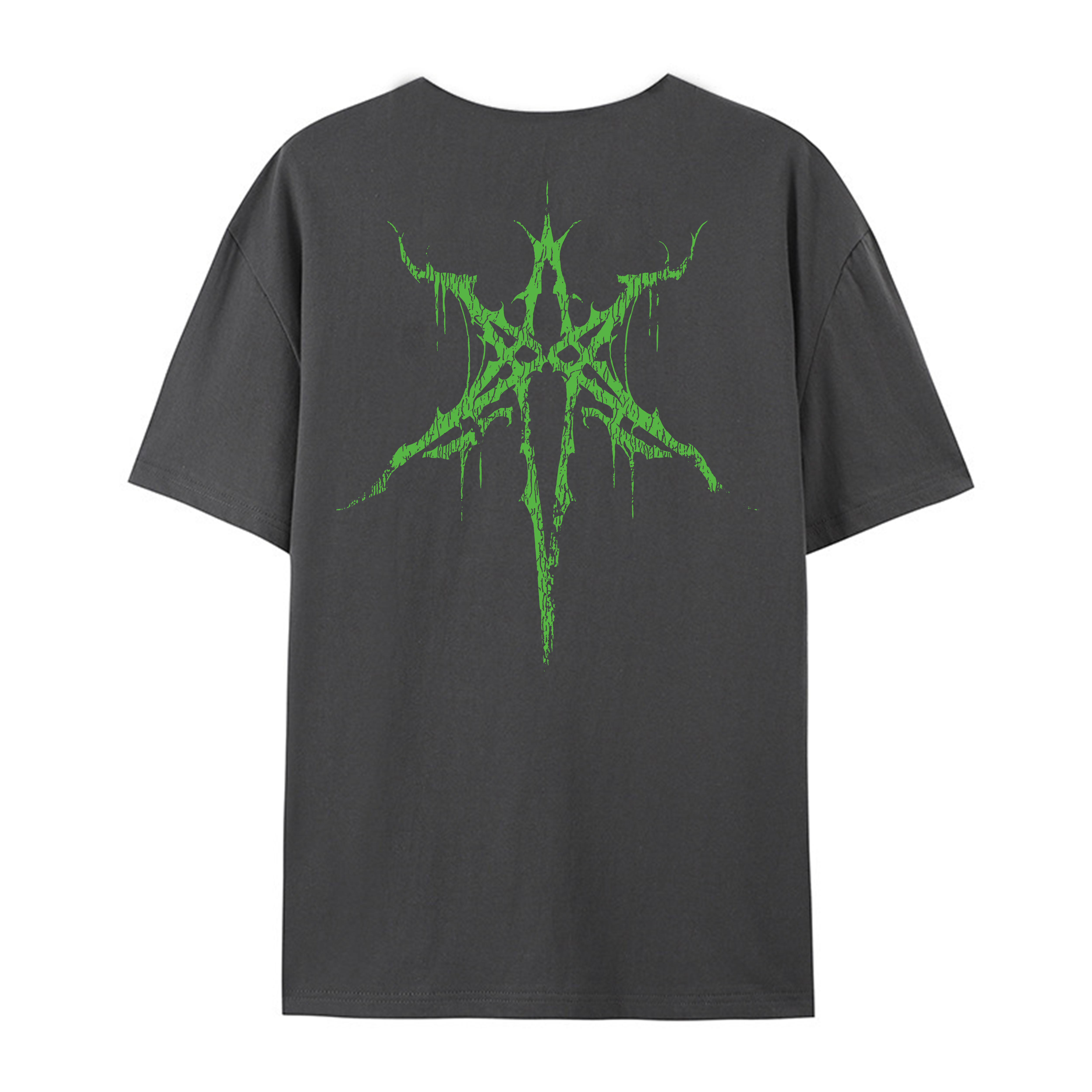 Spiky Logo Charcoal T-Shirt back
