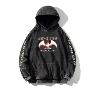 D Generation Washed Black Hoodie front