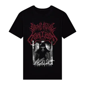 Red Hex Graphic Black T-Shirt front