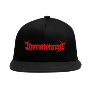 Red Logo Black Trucker Hat
